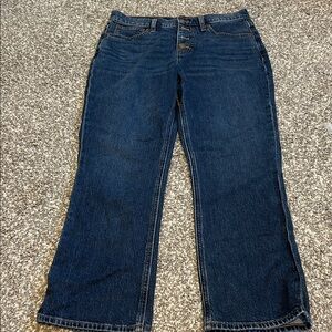 J. Crew Dark Blue Mid-rise Cropped Jeans